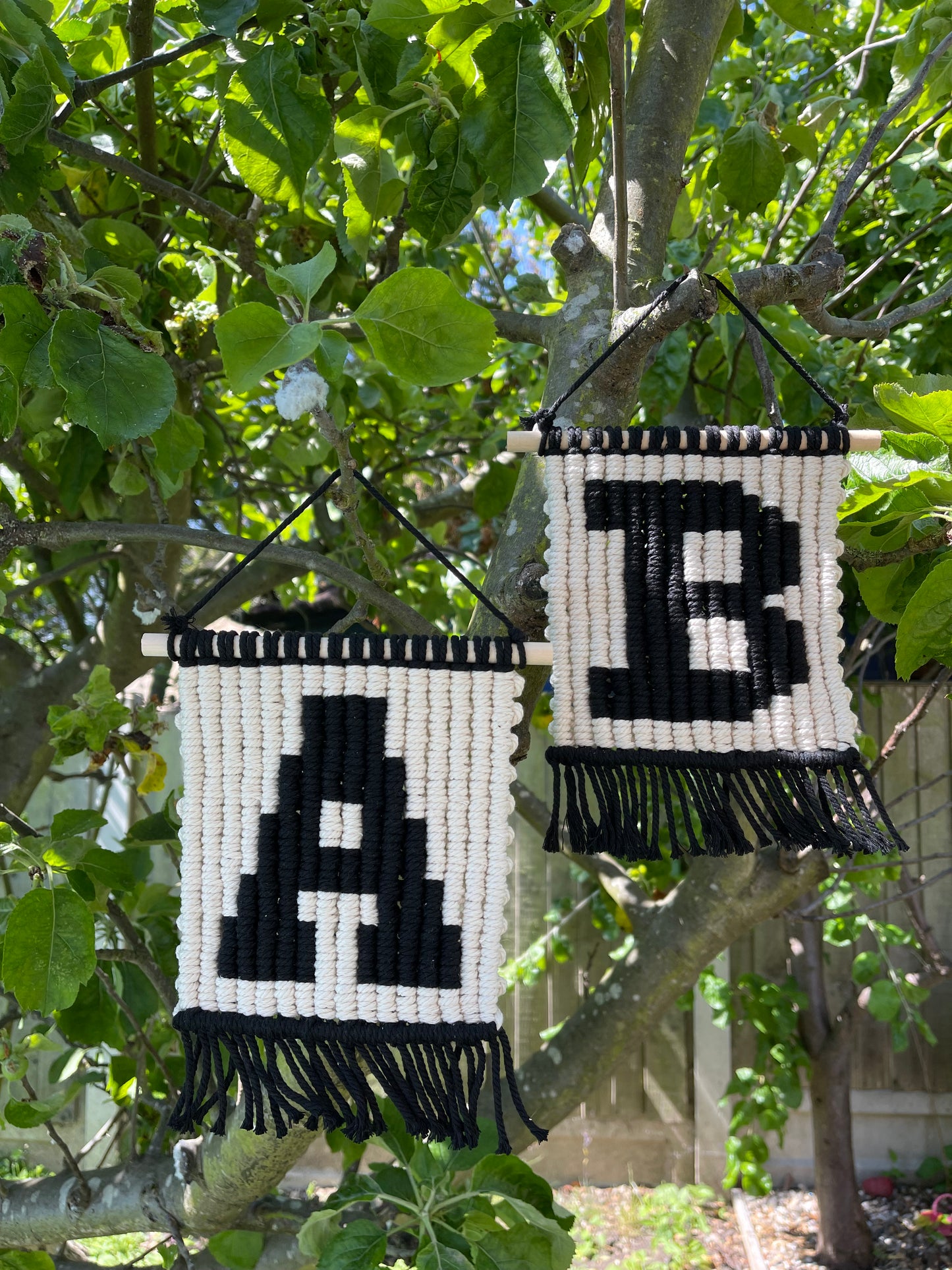 Macrame 'Initial' wall hanging