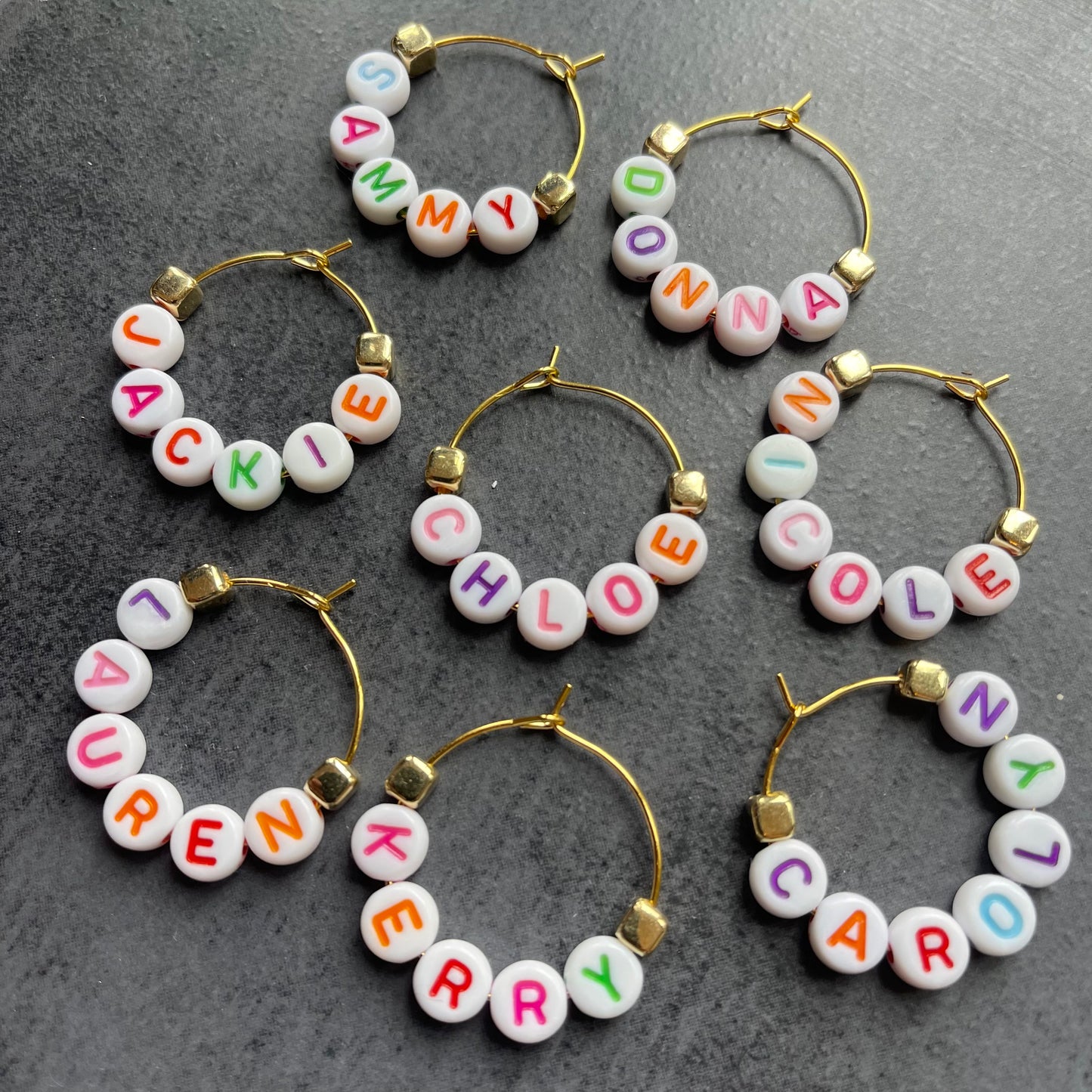 Personalised Wine Glass Charms