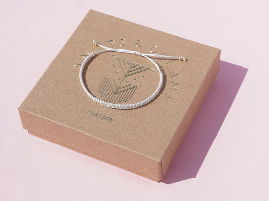 White Macrame Bracelet