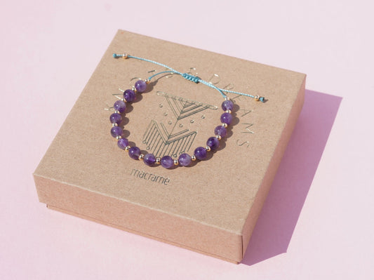 Amethyst & Gold Bracelet