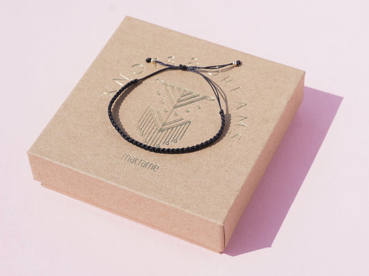 Black Macrame Bracelet