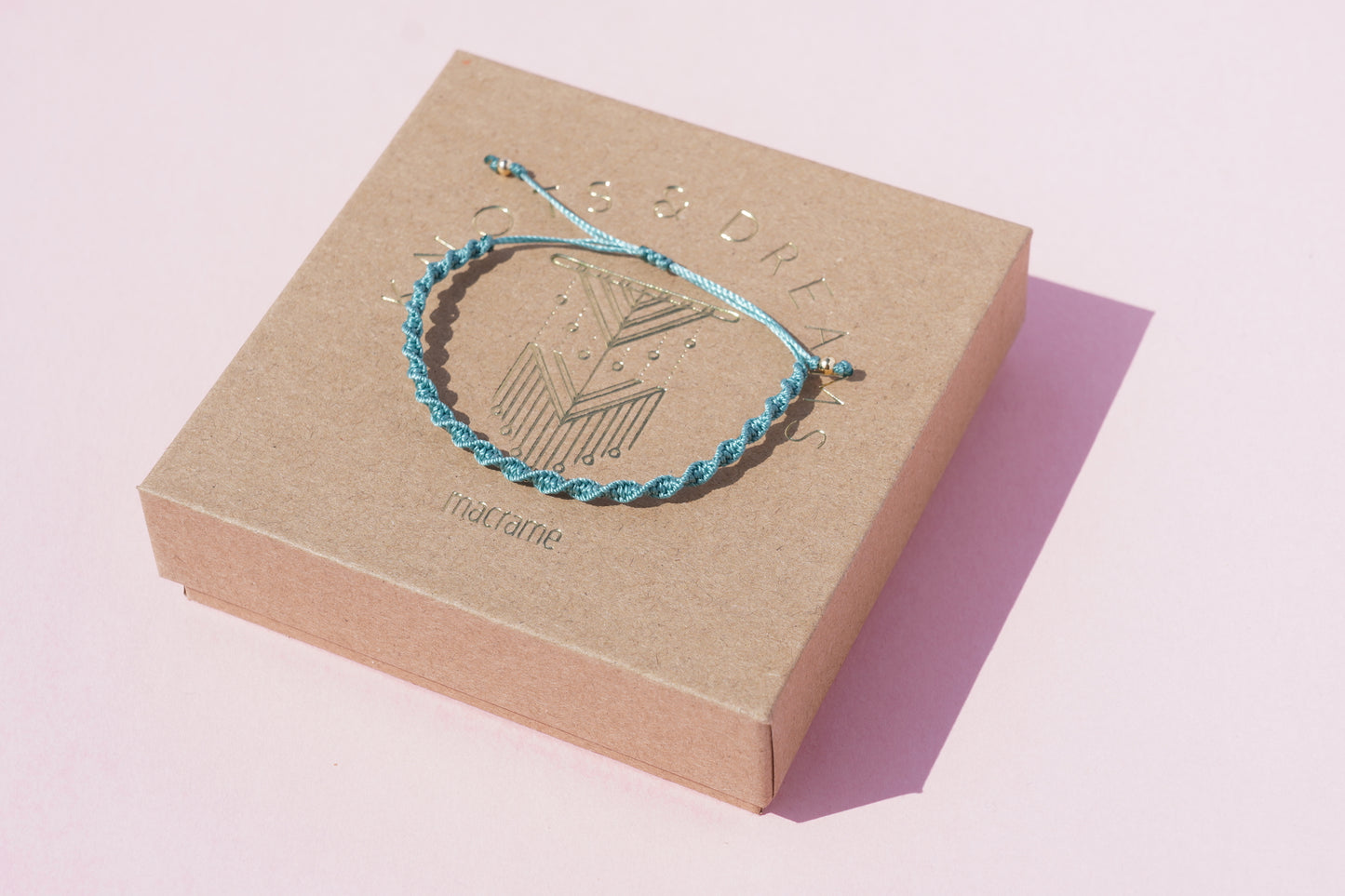 Turquoise Twisted Macrame Bracelet