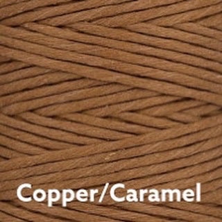 Copper/Caramel 3-4mm Single Twist Cotton Cord 100m