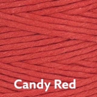 Candy Red 3-4mm Single Twist Cotton Cord 100m