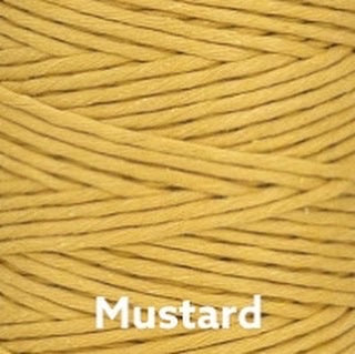 Mustard 3-4mm Single Twist Cotton Cord 100m