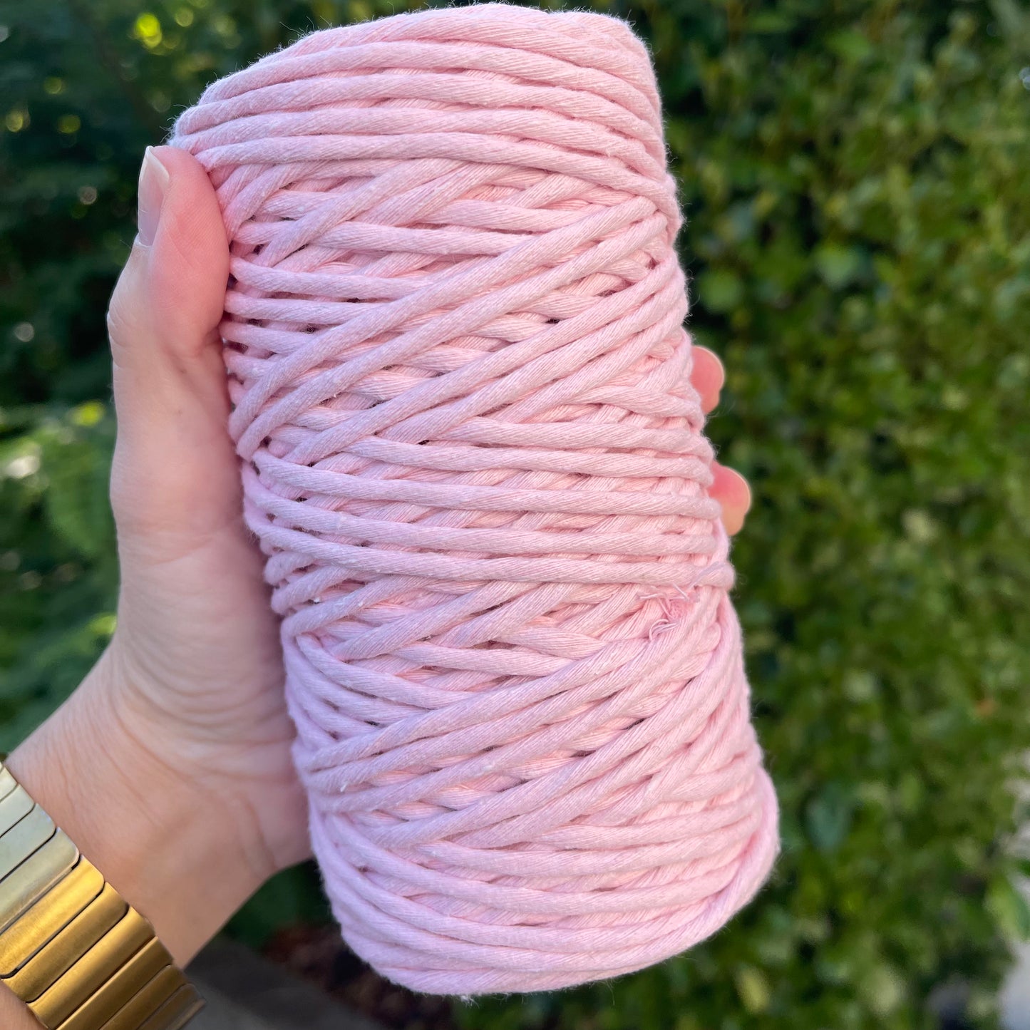 Light Pink 3-4mm Single Twist Cotton Cord 100m