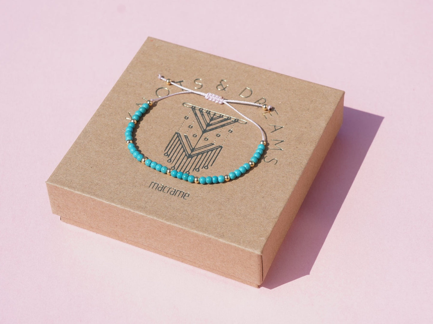 Turquoise Howlite & Gold Bracelet