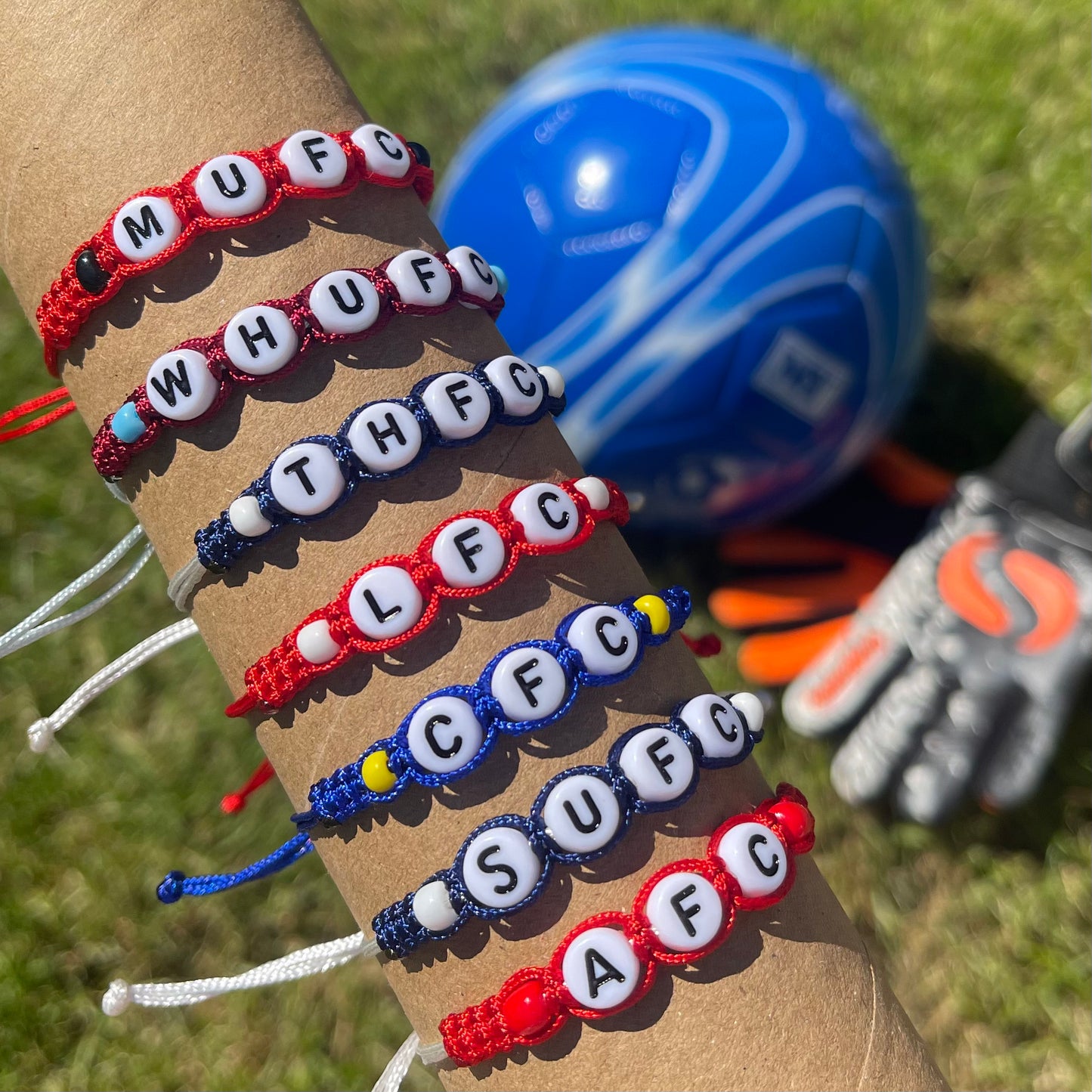 Football theme friendship bracelets for kids
